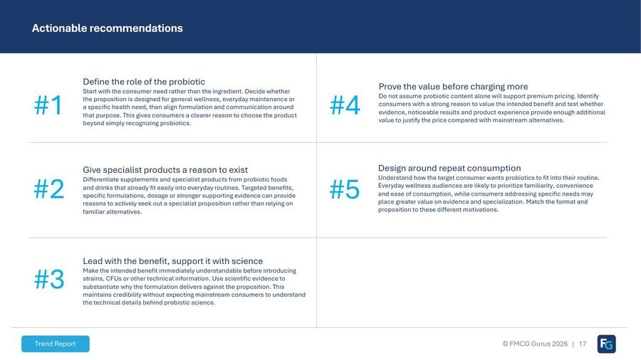 Report page: recommendations