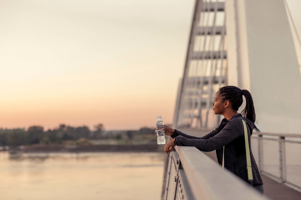 Women drinking water, hydration